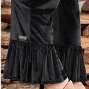 Matilda Jane women’s faux velvet ruffle crop pants